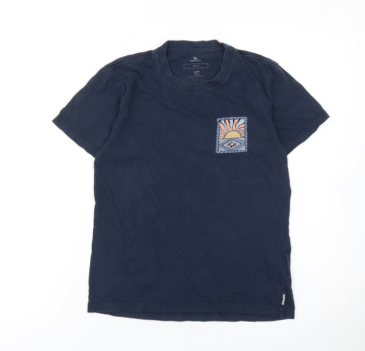 Rip Curl Boys Blue Graphic Surf Print Cotton T-Shirt Size 12 Years