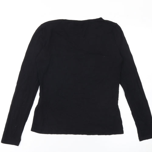 SHEIN Women’s Black Lace V-Neck Long Sleeve Blouse Size L