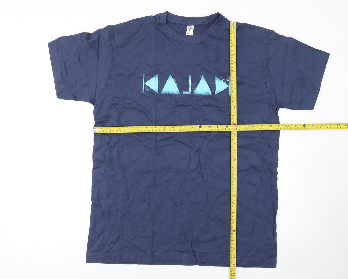 SOL'S Men's Blue XL Graphic Print Crew Neck Cotton T-Shirt