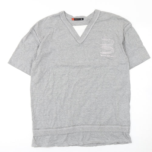 Walé Adeyemi B-side Men’s Grey V-Neck Short Sleeve T-Shirt Size L