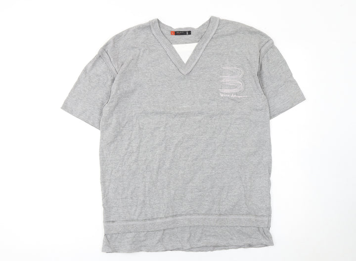 Walé Adeyemi B-side Men’s Grey V-Neck Short Sleeve T-Shirt Size L