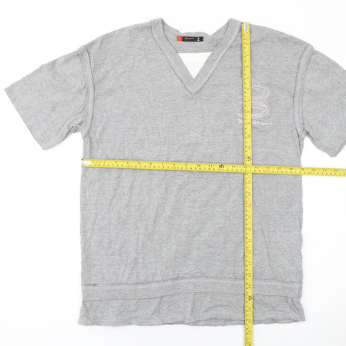 Walé Adeyemi B-side Men’s Grey V-Neck Short Sleeve T-Shirt Size L