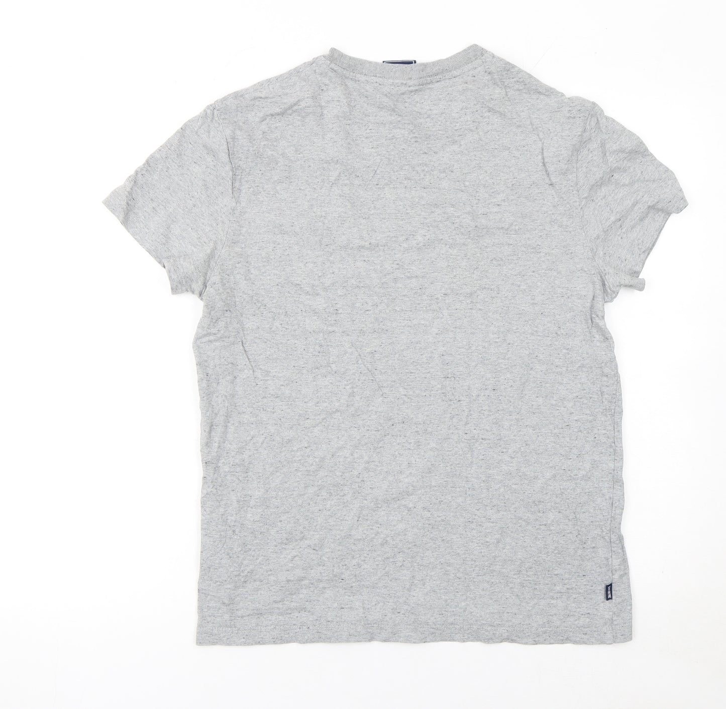 Superdry Men's Grey Organic Cotton Crew Neck T-Shirt Medium