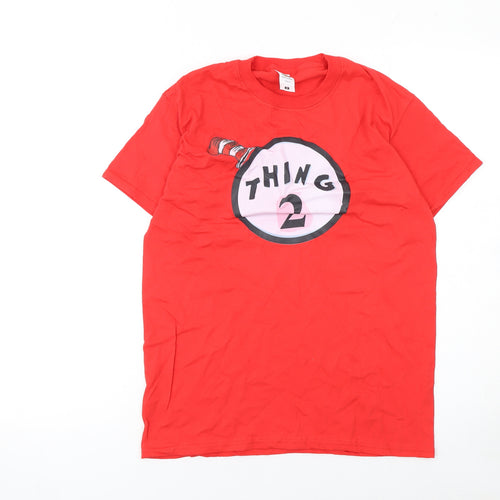 Fruit of the Loom Women's Red Thing 2 Graphic T-Shirt Small Cotton Short Sleeve