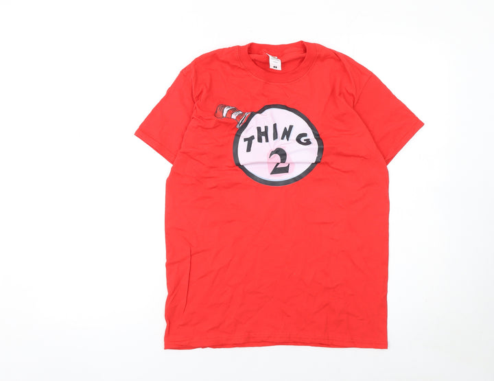 Fruit of the Loom Women's Red Thing 2 Graphic T-Shirt Small Cotton Short Sleeve