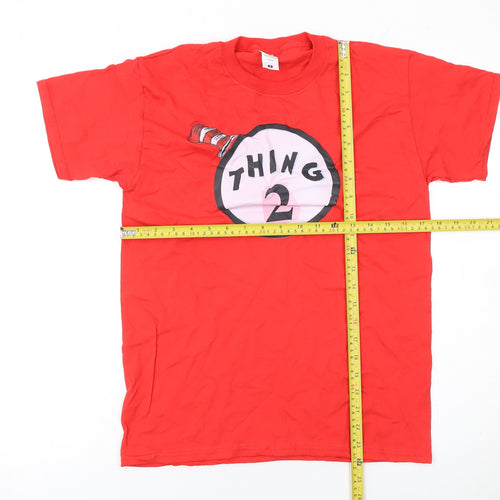 Fruit of the Loom Women's Red Thing 2 Graphic T-Shirt Small Cotton Short Sleeve