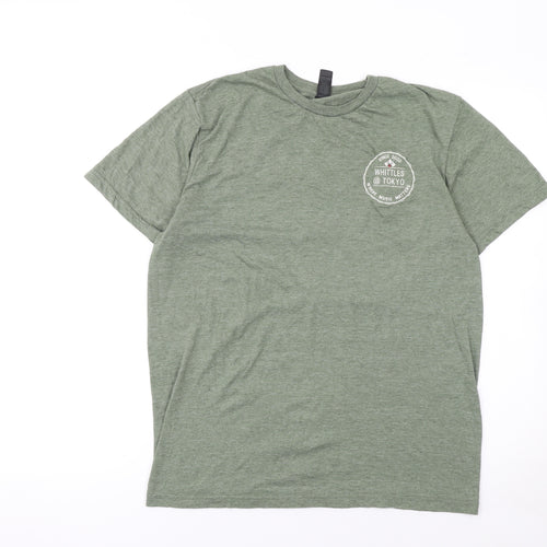 Gildan Men’s Green Tokyo Music Skull Graphic T-Shirt Size M