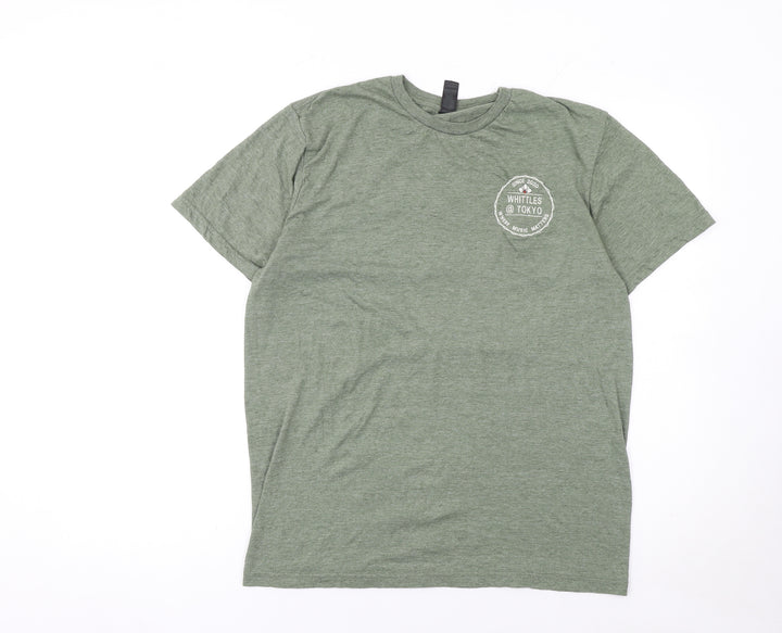 Gildan Men’s Green Tokyo Music Skull Graphic T-Shirt Size M