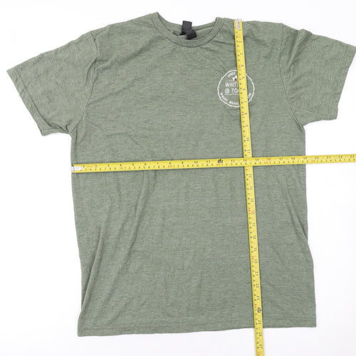 Gildan Men’s Green Tokyo Music Skull Graphic T-Shirt Size M
