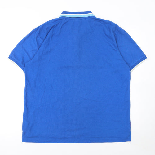 Slazenger Men's Blue Cotton Polo Shirt L Regular Fit Sports Casual