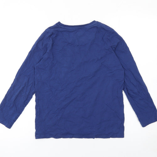 Marks & Spencer Boys Blue Minecraft Long Sleeve Cotton T-Shirt 10-11 Years