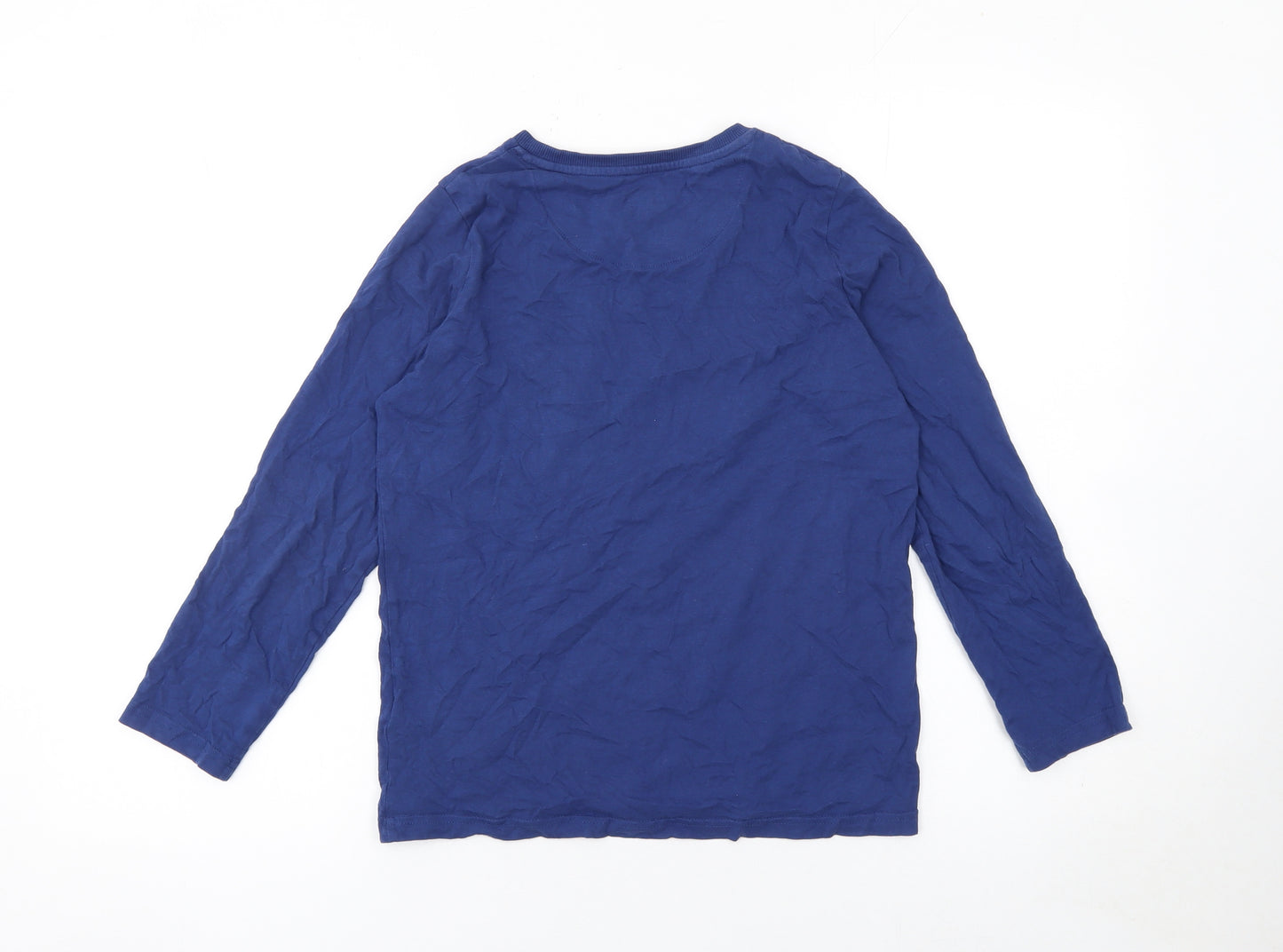 Marks & Spencer Boys Blue Minecraft Long Sleeve Cotton T-Shirt 10-11 Years