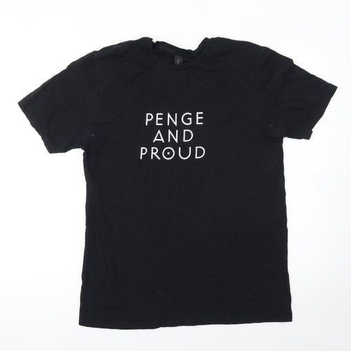 Gildan Women's Black Penge and Proud Cotton T-Shirt Medium