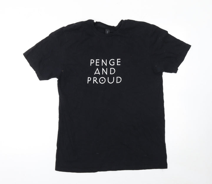 Gildan Women's Black Penge and Proud Cotton T-Shirt Medium