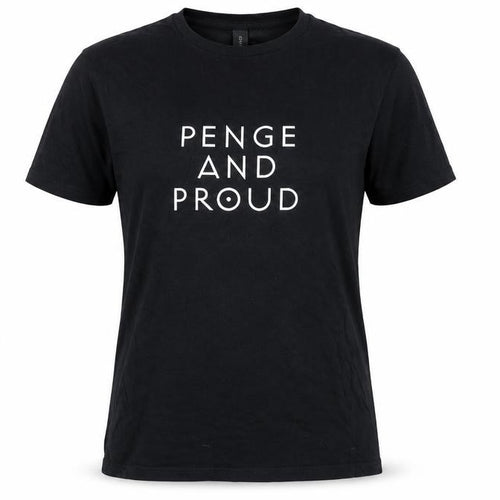Gildan Women's Black Penge and Proud Cotton T-Shirt Medium