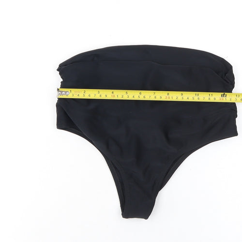 Liquido Women Black High-Waisted Swim Bottom M