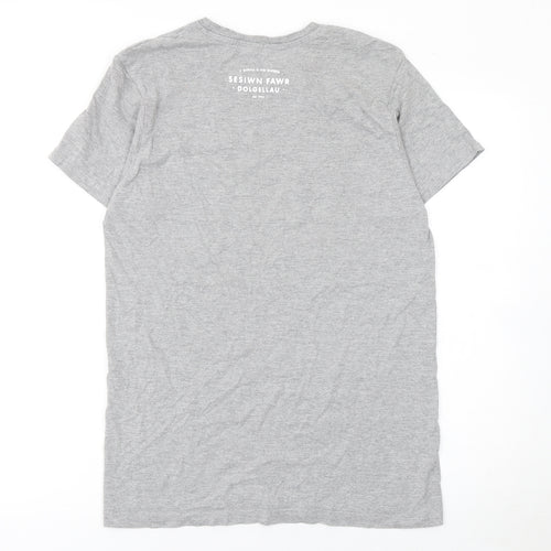 B&C Collection Men's Grey Yes Sesiwn Graphic Cotton T-Shirt M