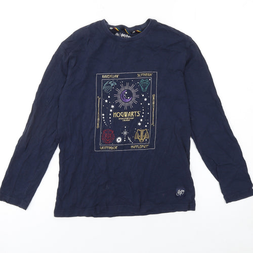 Marks and Spencer Boys Blue Harry Potter Hogwarts Long Sleeve T-Shirt 10 Years