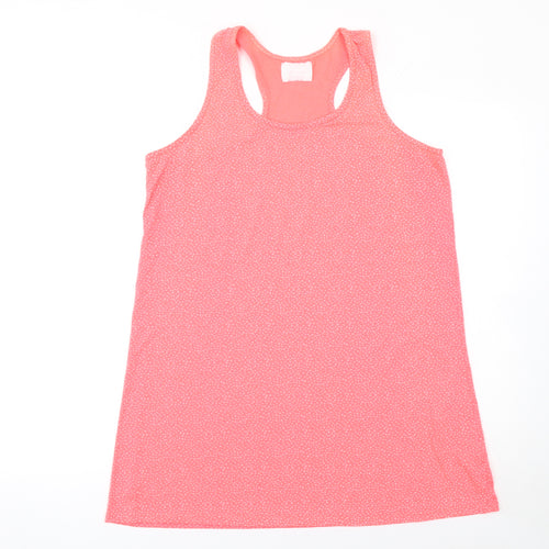 Matalan Women's Pink Polka Dot Sleeveless Nightshirt Size 12-14