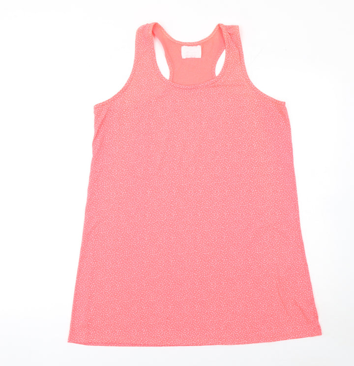 Matalan Women's Pink Polka Dot Sleeveless Nightshirt Size 12-14
