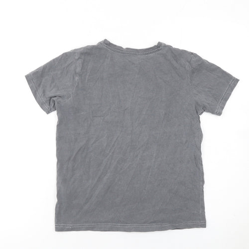 Disney Girls Grey Lilo & Stitch Cotton T-Shirt 9-10 Years Graphic Print