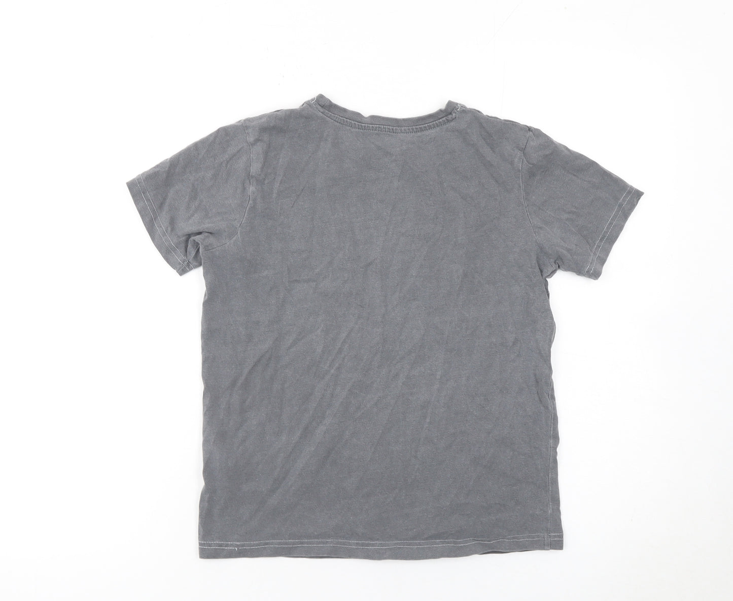 Disney Girls Grey Lilo & Stitch Cotton T-Shirt 9-10 Years Graphic Print