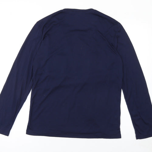 U2M2 Women's Blue Long Sleeve Button-Up Cotton Shirt 2XL