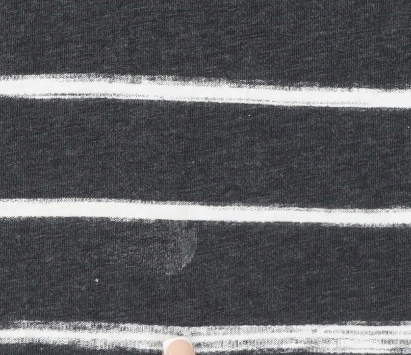 Buffalo David Bitton Men's Grey Striped Cotton Polo Shirt XL