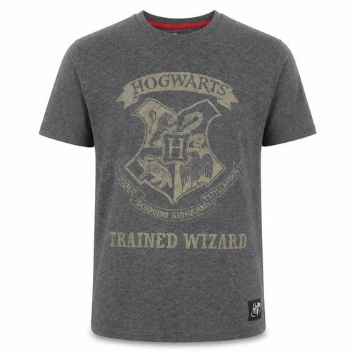 Harry Potter Boys Grey Hogwarts Graphic T-Shirt 10-11 Years Casual Cotton Blend