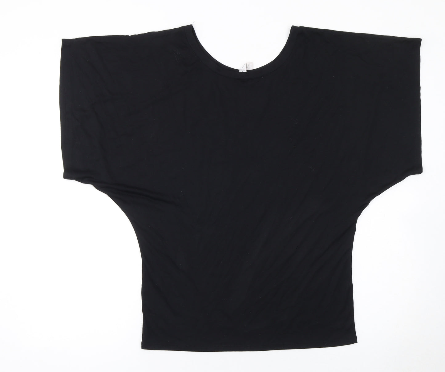 Le'Surf Women's Black Relaxed Fit Dolman Short Sleeve T-Shirt M