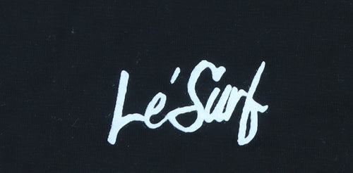 Le'Surf Women's Black Relaxed Fit Dolman Short Sleeve T-Shirt M