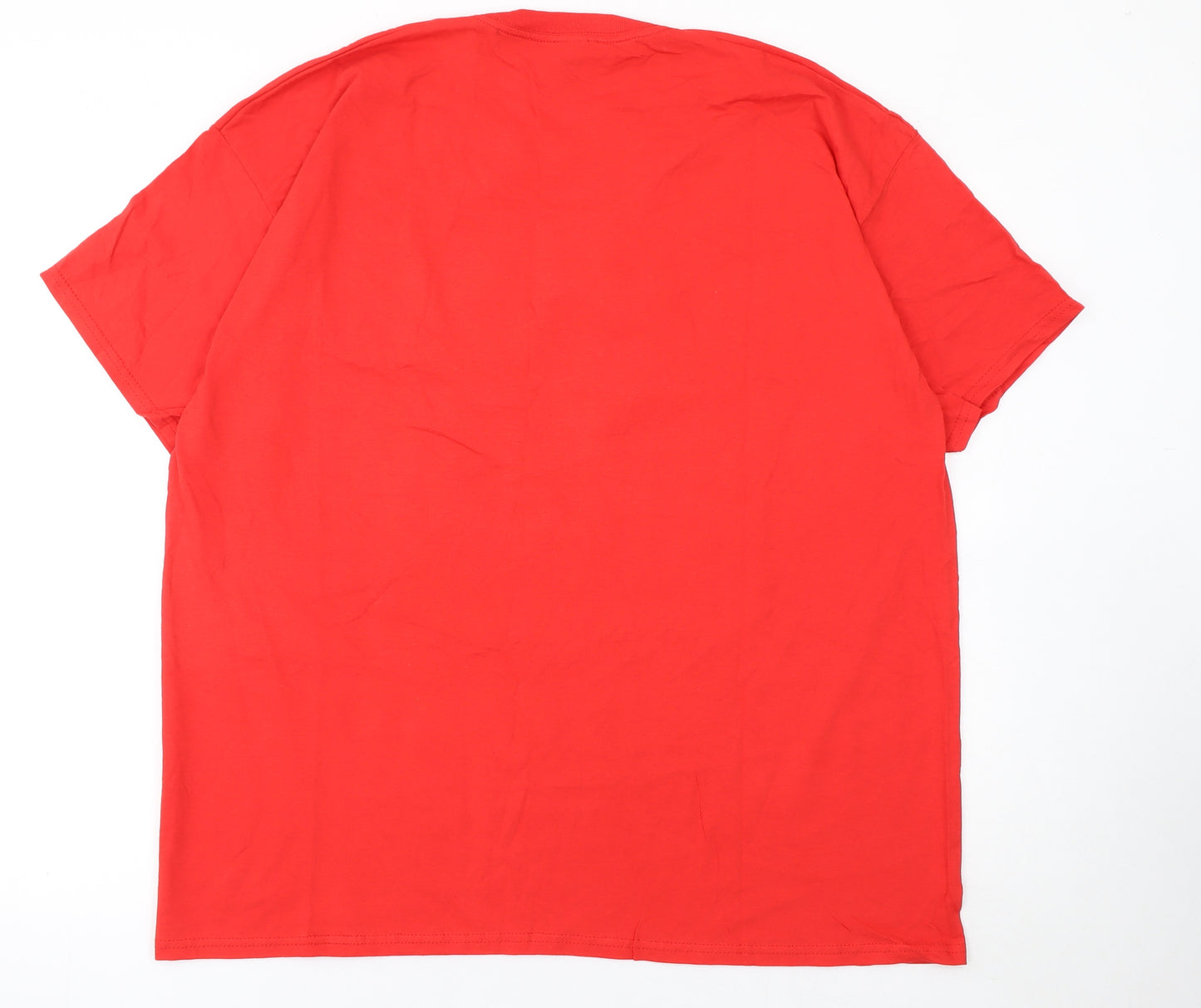 Fruit of the Loom Men’s Red Nose Day Red 2XL Cotton Graphic T-Shirt