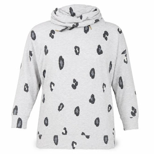 Marks and Spencer Womens Grey Animal Print Roll Neck Nightshirt Size 10