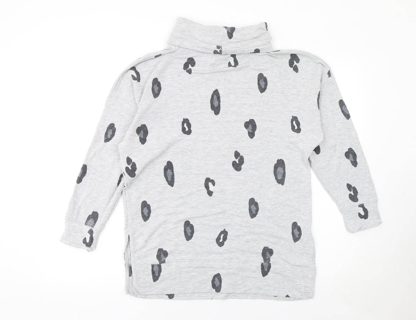 Marks and Spencer Womens Grey Animal Print Roll Neck Nightshirt Size 10
