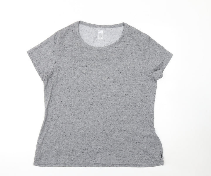 Decathlon Nyamba Womens Grey Activewear T-Shirt Size XL Regular Fit