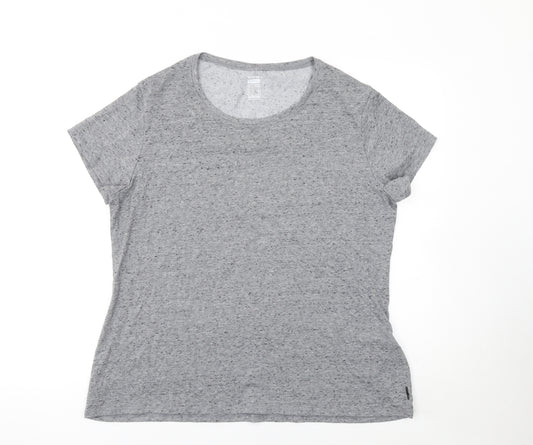 Decathlon Nyamba Womens Grey Activewear T-Shirt Size XL Regular Fit