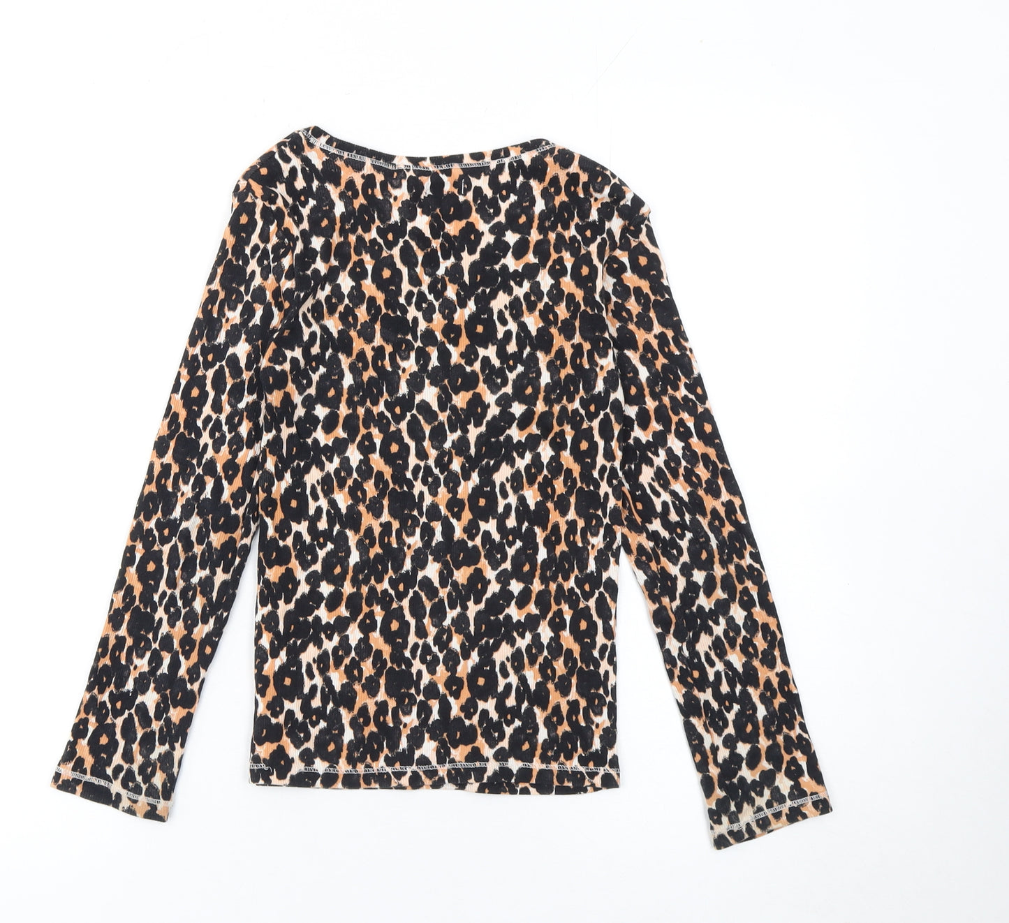 Next Girls Multicoloured Leopard Print Long Sleeve Cotton T-Shirt 10 Years