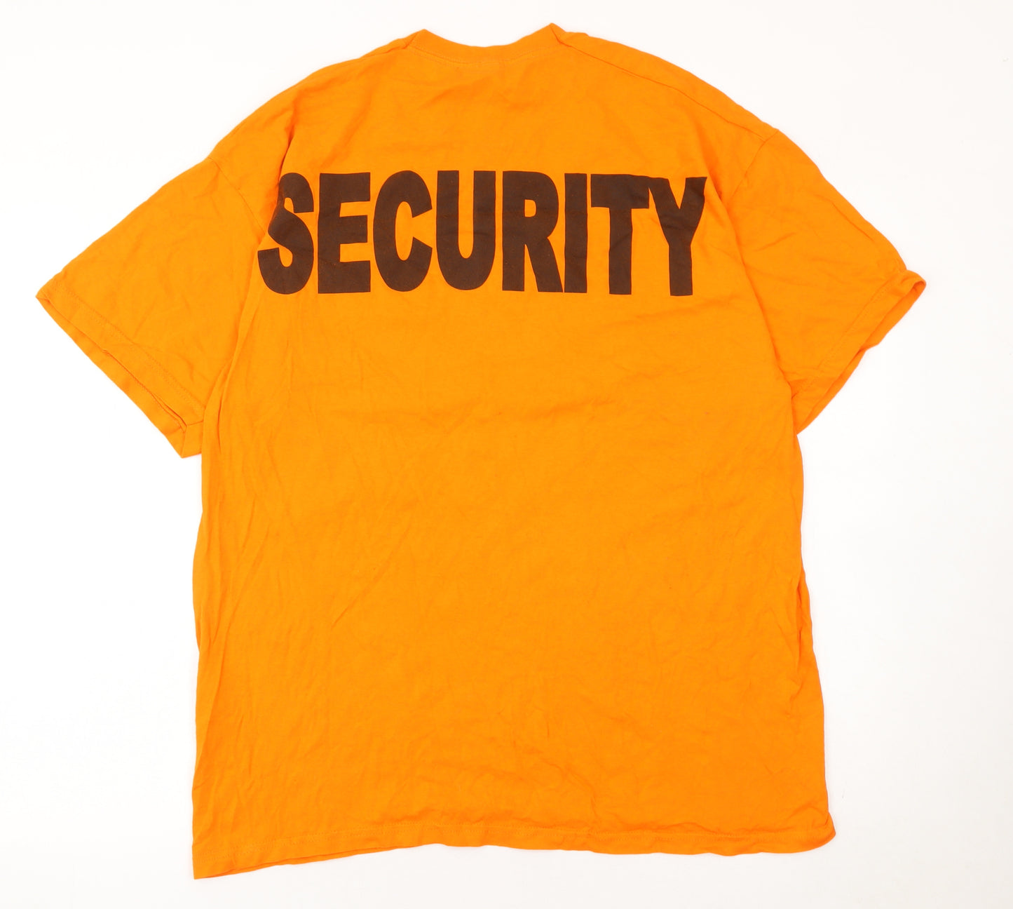 Fruit of the Loom Men's Orange Harley-Davidson Security T-Shirt L