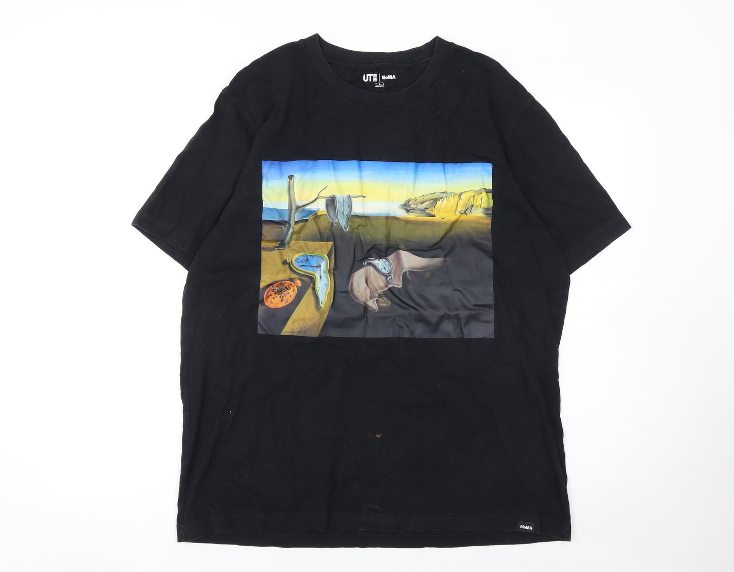 Uniqlo MoMA Salvador Dalí Black Cotton Graphic Men's L T-Shirt