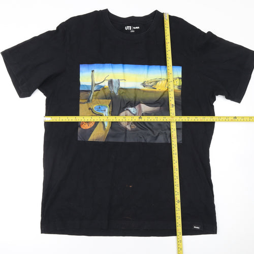 Uniqlo MoMA Salvador Dalí Black Cotton Graphic Men's L T-Shirt
