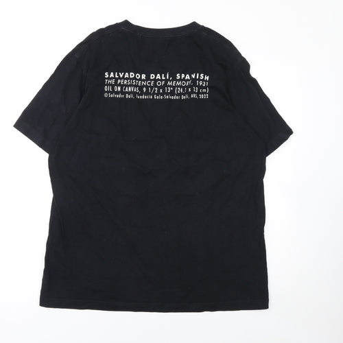 Uniqlo MoMA Salvador Dalí Black Cotton Graphic Men's L T-Shirt
