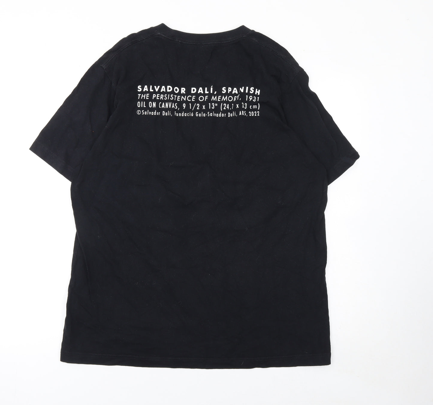 Uniqlo MoMA Salvador Dalí Black Cotton Graphic Men's L T-Shirt