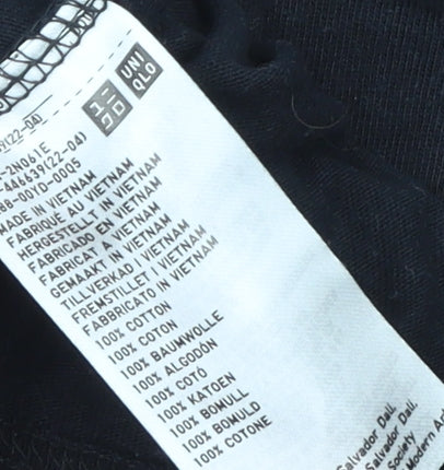 Uniqlo MoMA Salvador Dalí Black Cotton Graphic Men's L T-Shirt