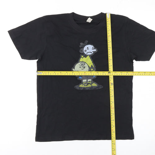 Casual Classics Boys Black Peanuts Graphic Cotton T-Shirt 9-11 Years