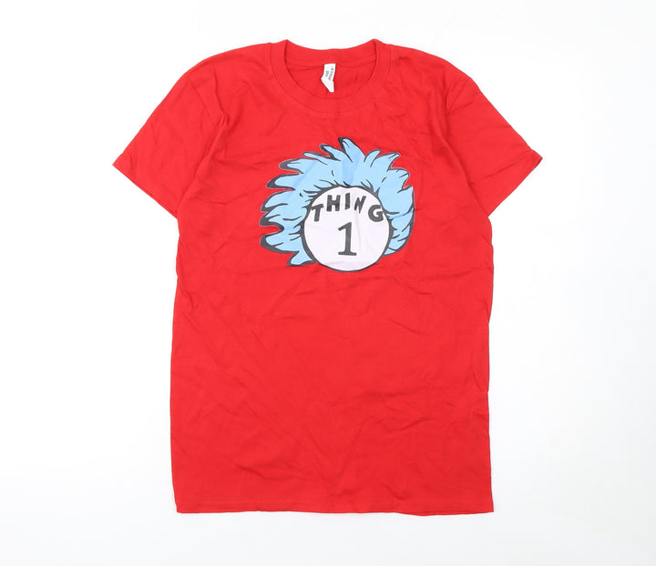 Casual Classics Women’s Red Thing 1 Cartoon Cotton T-Shirt Size S