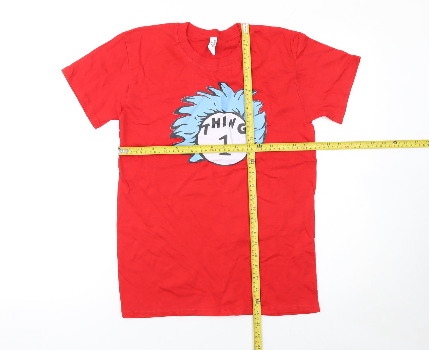 Casual Classics Women’s Red Thing 1 Cartoon Cotton T-Shirt Size S