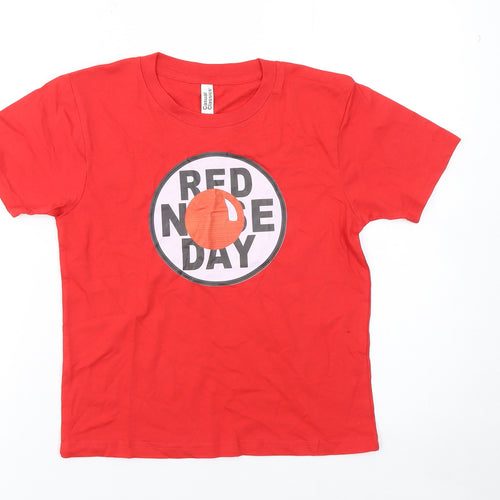 Casual Classics Boys Red 5-6 Years Red Nose Day Graphic T-Shirt