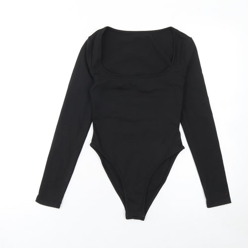 SHEIN Women’s Black Petite XXS Long Sleeve Scoop Neck Bodysuit