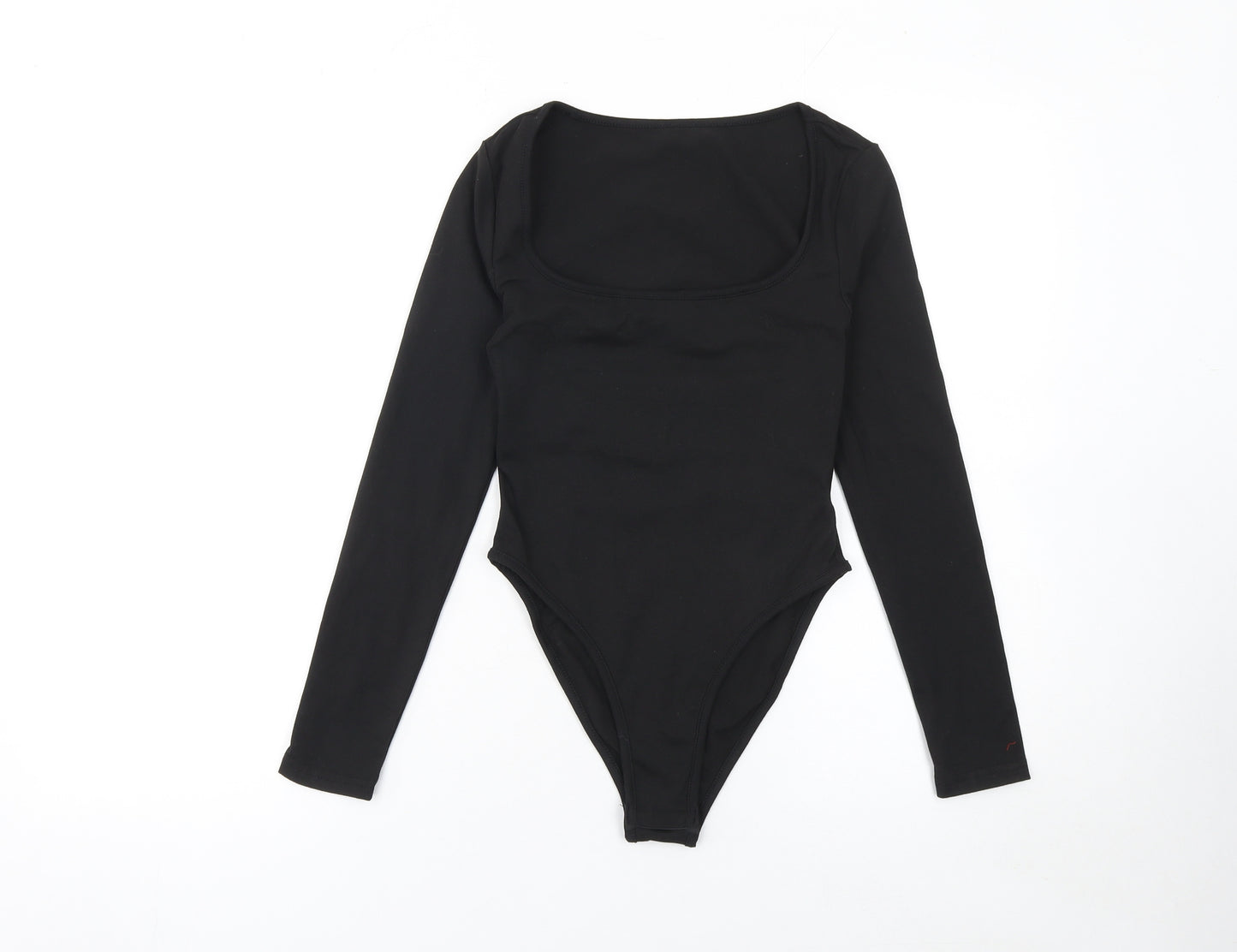 SHEIN Women’s Black Petite XXS Long Sleeve Scoop Neck Bodysuit