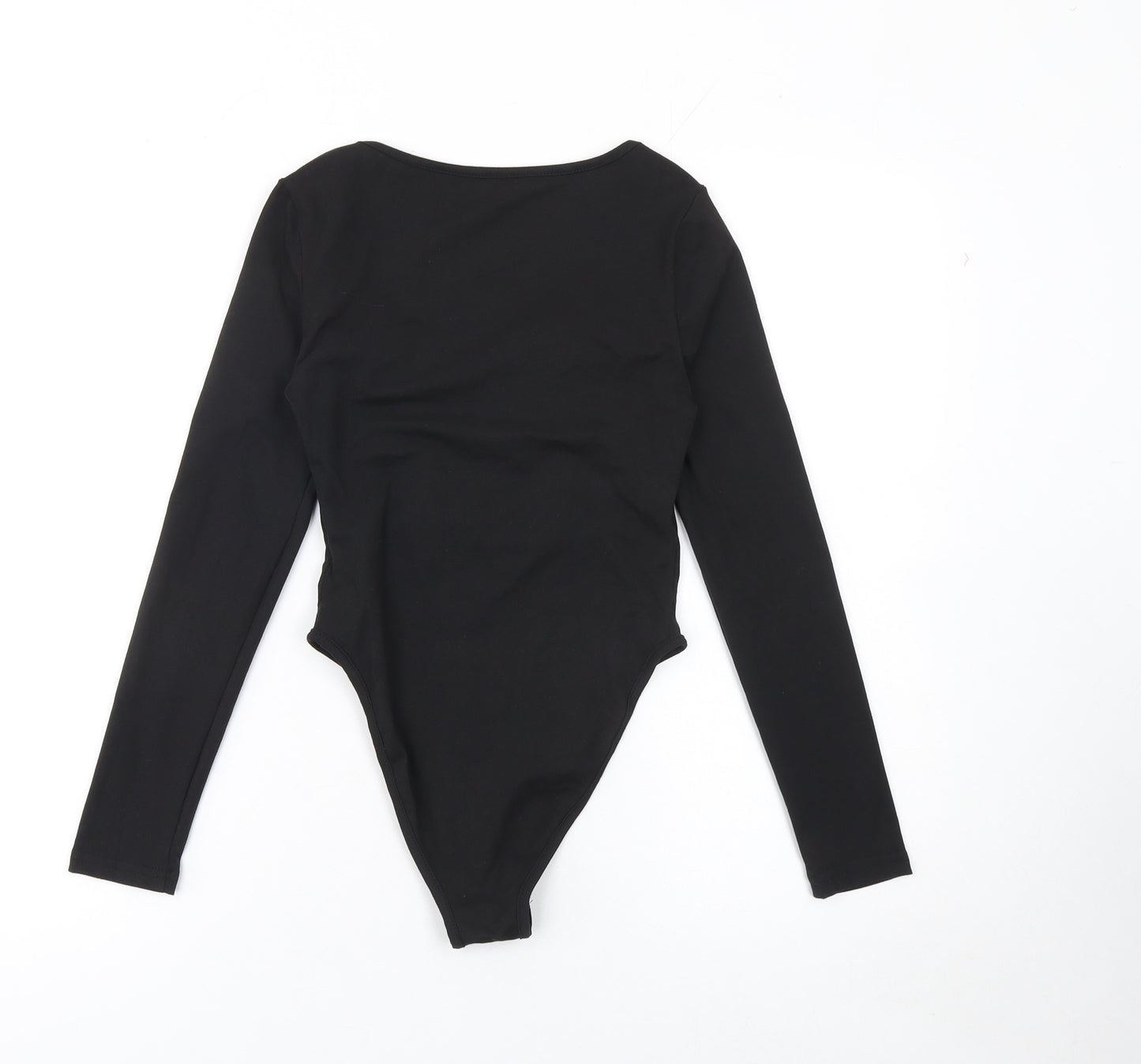 SHEIN Women’s Black Petite XXS Long Sleeve Scoop Neck Bodysuit